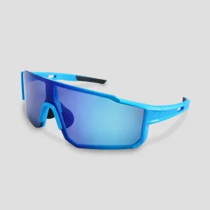 Nael blauwe sport zonnebril van Fleeqers